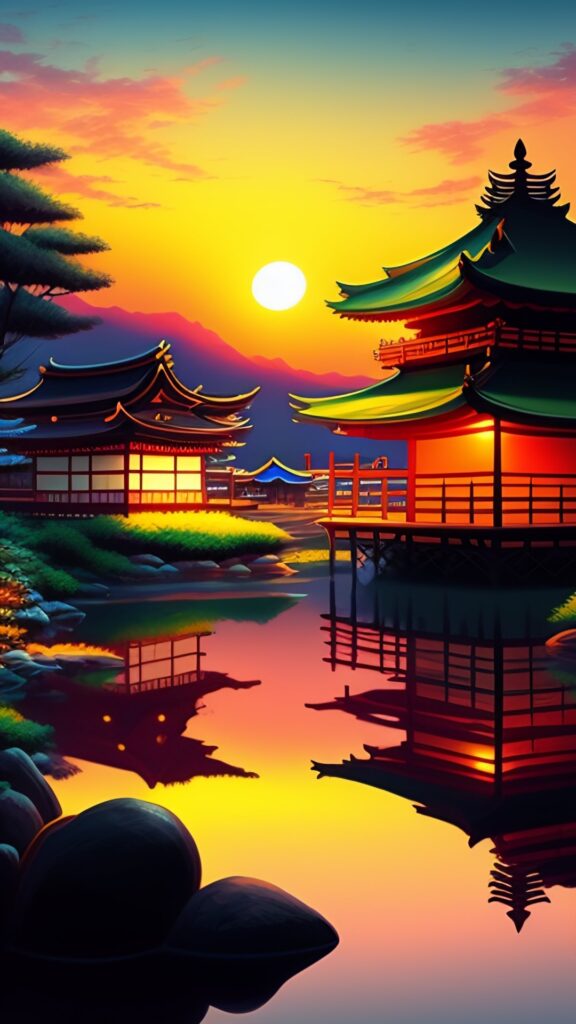 Anime Village Wallpaper