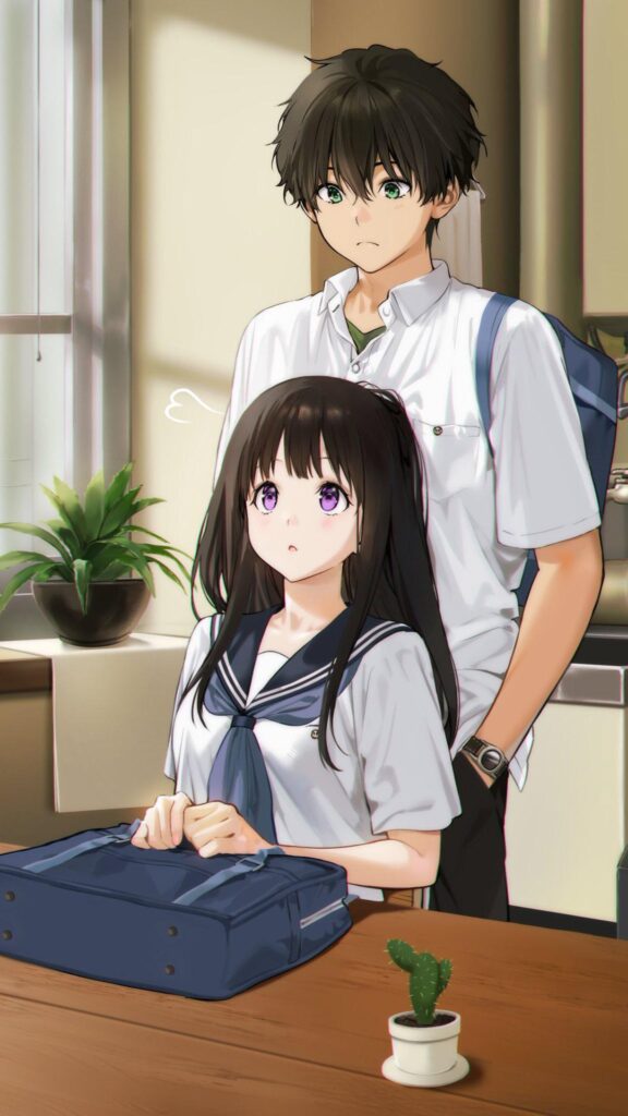 School Coupale Wallpaper