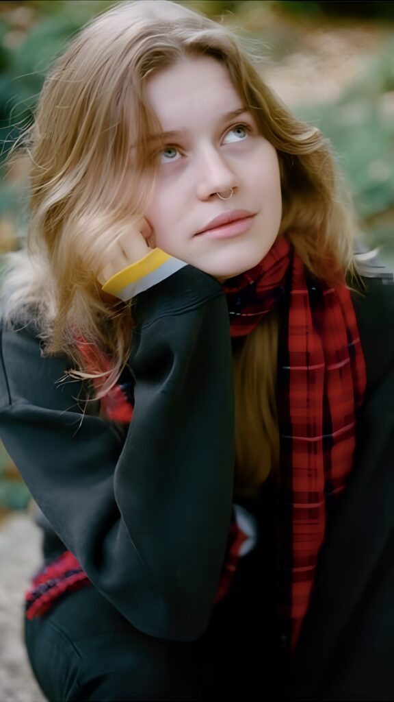 Girl In Red Wallpaper