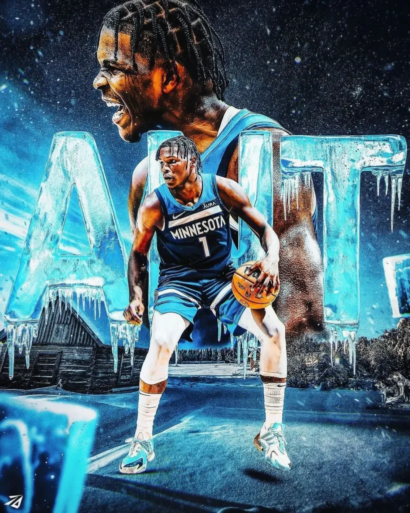 anthony edwards timberwolves wallpaper iphone