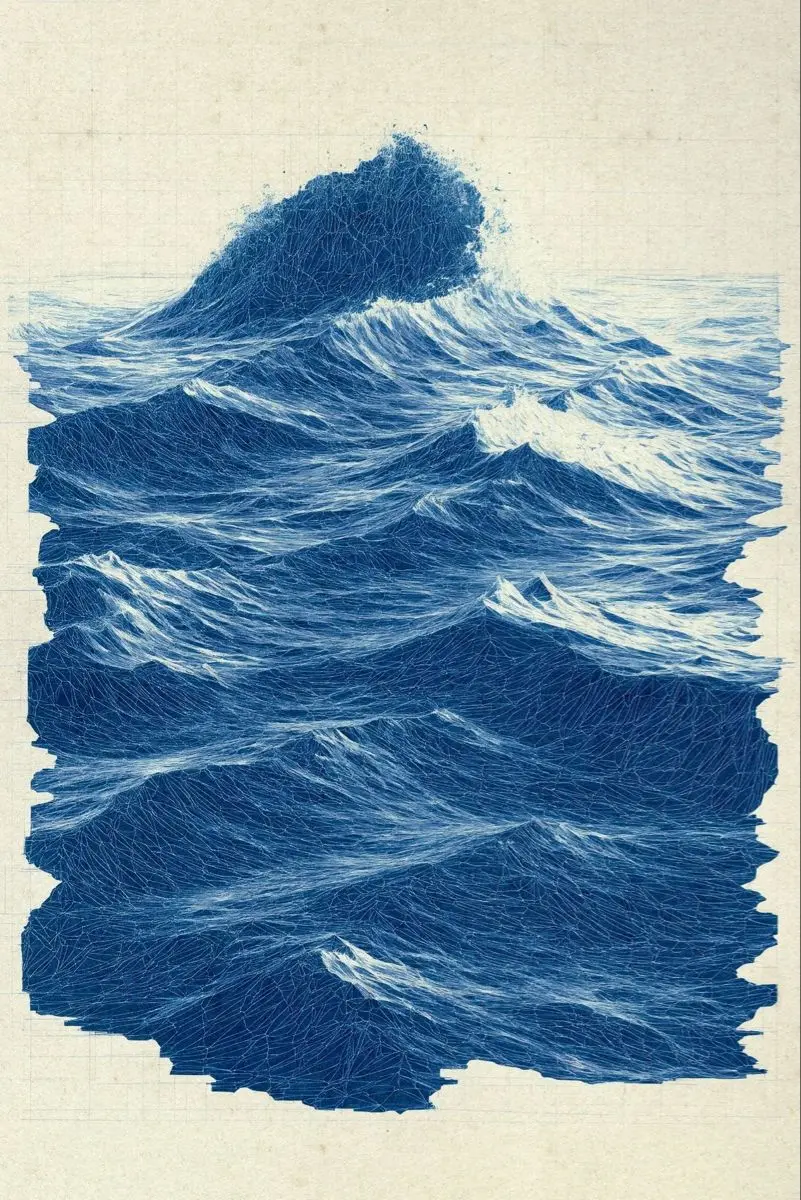 blue wave wallpaper 4k